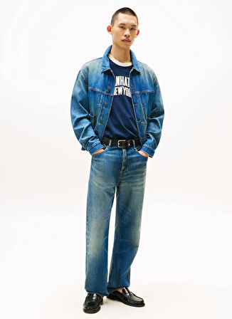 Tommy Jeans Mavi Erkek Denim Ceket DM0DM217241A5 PLEATED TRUCKER JACKE