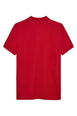 Erkek TJM Slim Placket Polo EXT T-Shirt - Kırmızı | XS