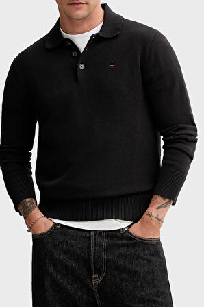 Tommy Jeans Erkek Polo Yaka Kazak DM0DM20304 BDS