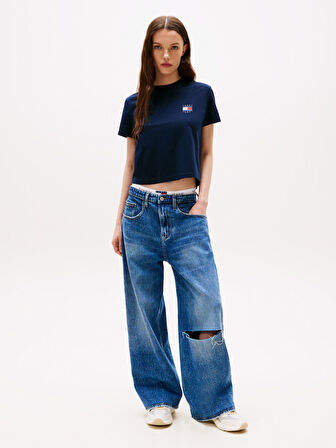 TOMMY HILFIGER Kadın  Lacivert T-Shirt DW0DW21423 C1G