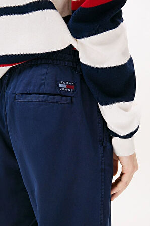 Erkek Pilili Rahat Konik Kesim Pantolon - Lacivert | 30/32