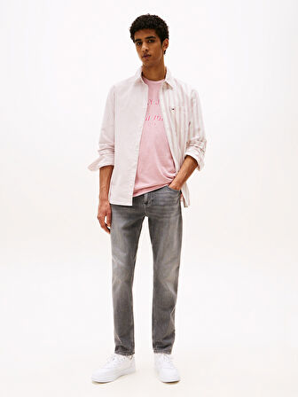 TOMMY HILFIGER Erkek Marka Logolu Çift Cep Şık Görünüşlü Günlük Kullanıma Uygun Koyu Gri Jeans DM0DM21231 1BZ