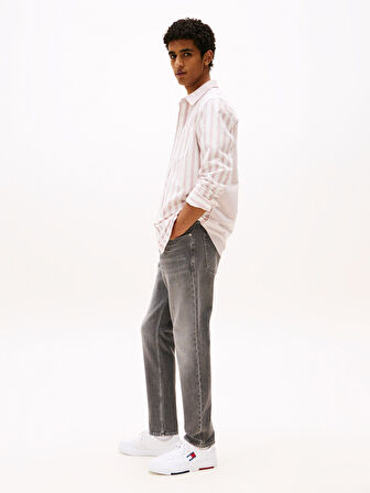 TOMMY HILFIGER Erkek Marka Logolu Çift Cep Şık Görünüşlü Günlük Kullanıma Uygun Koyu Gri Jeans DM0DM21231 1BZ