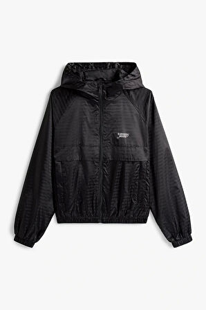 Tommy Jeans Script Kadın Siyah Yağmurluk  DW0DW20952BDS