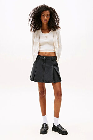 Tommy Jeans Kadın Rahat Kesim Çizgili Bej Kazak DW0DW20968AE3