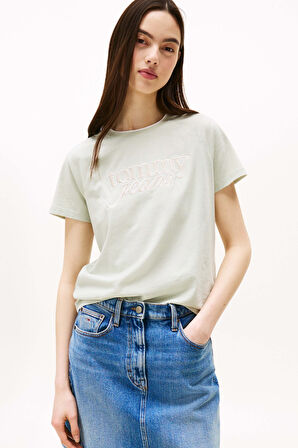 Tommy Jeans Kadın Tişört-DW0DW21388