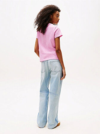 Tommy Jeans TJW REG GRADIENT FLAG SS Kadın Pembe T-shirt DW0DW20905U06