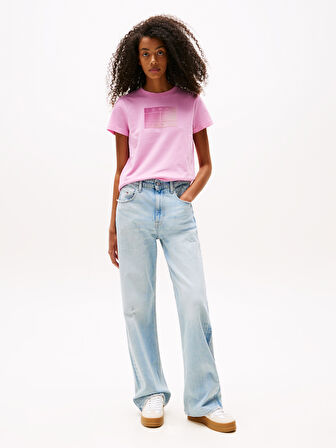 TOMMY HILFIGER Kadın  Pembe T-Shirt DW0DW20905 U06