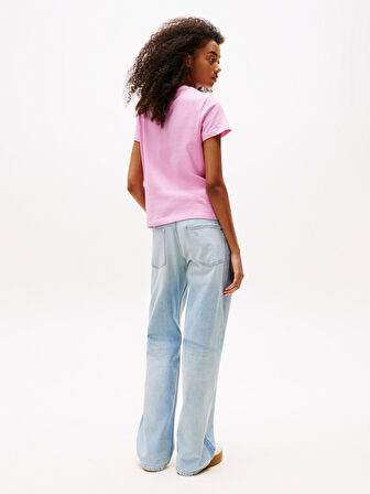 TOMMY HILFIGER Kadın  Pembe T-Shirt DW0DW20905 U06