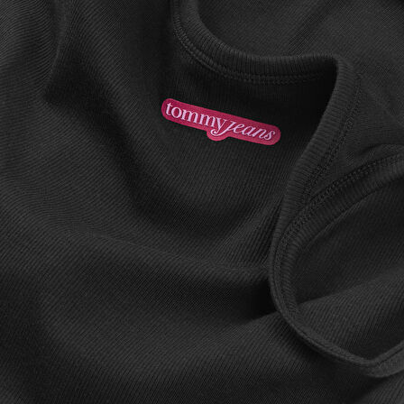 TOMMY HILFIGER Kadın  Siyah T-Shirt DW0DW20924 BDS