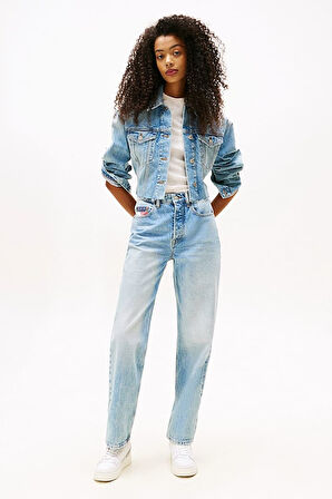 Kadın Layla Yüksek Bel Dar Düz Kesim Jean Pantolon - Açık Mavi | 25/28