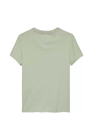 Kadın Slim Fit Logolu T-shirt - Adaçayı Yeşili | S