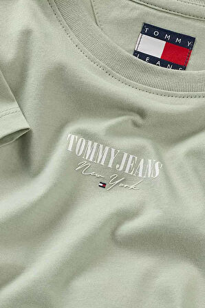 Kadın Slim Fit Logolu T-shirt - Adaçayı Yeşili | S