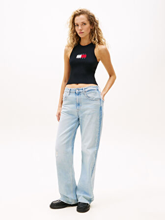 TOMMY HILFIGER Kadın  Siyah T-Shirt DW0DW20975 BDS