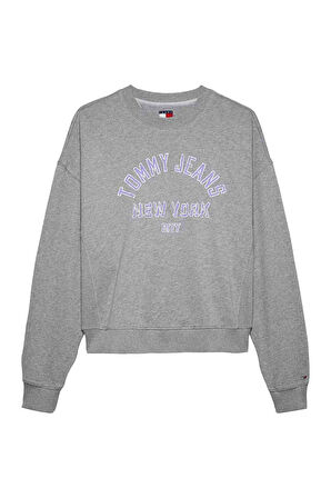 Kadın BXY Varsity Overdye Bisiklet Yaka Sweatshirt - Gri | S