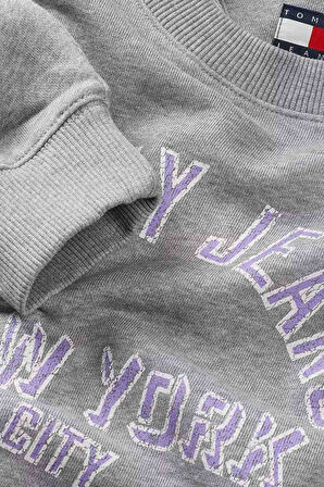 Kadın BXY Varsity Overdye Bisiklet Yaka Sweatshirt - Gri | S