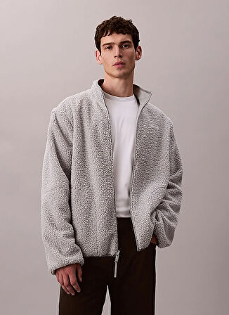 Calvin Klein Jeans Gri Erkek Sweatmont LVGMF5J406BAQ REVERSIBLE SHERPA JAC