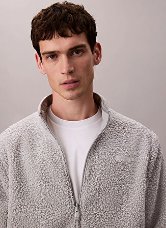 Calvin Klein Jeans Gri Erkek Sweatmont LVGMF5J406BAQ REVERSIBLE SHERPA JAC