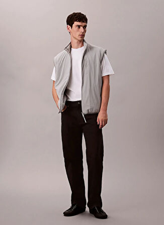 Calvin Klein Jeans Gri Erkek Sweatmont LVGMF5J406BAQ REVERSIBLE SHERPA JAC