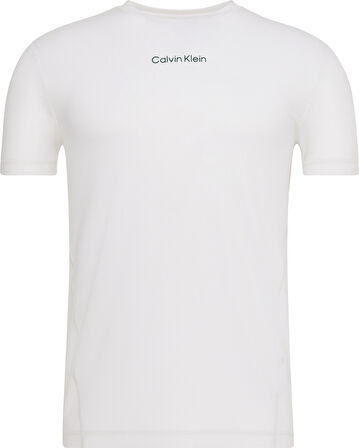 CALVIN KLEIN Erkek Marka Logolu Organik Pamuklu Günlük Kullanıma Uygun Beyaz T-Shirt LVGMF5K101 100