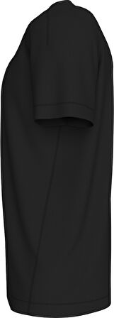 CALVIN KLEIN Erkek Marka Logolu Organik Pamuklu Günlük Kullanıma Uygun Siyah T-Shirt LVGMF5K101 UB1
