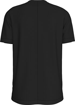 CALVIN KLEIN Erkek Marka Logolu Organik Pamuklu Günlük Kullanıma Uygun Siyah T-Shirt LVGMF5K101 UB1