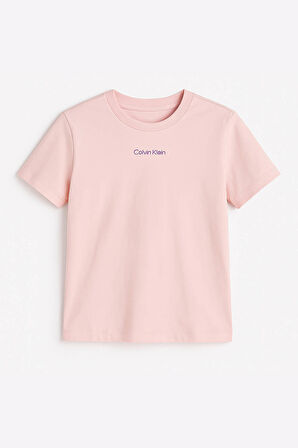 Kadın SS Classic Logolu Kısa Kollu T-Shirt – Pembe | XS