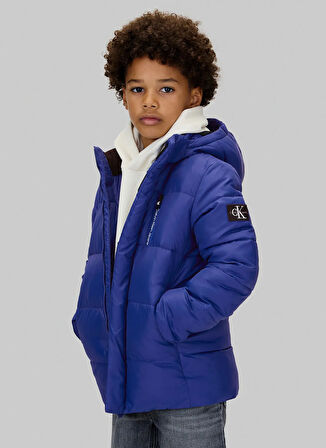 Calvin Klein Mavi Erkek Çocuk Şişme Mont IB0IB01276C7L