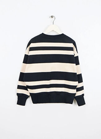 Calvin Klein Çizgili Erkek Çocuk Siyah Sweatshırt IB0IB02558BEH