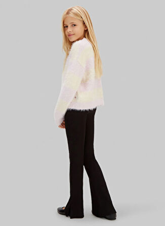 Calvin Klein Lastikli Bel İspanyol Paça Siyah Kız Çocuk Pantolon IG0IG03003BEH