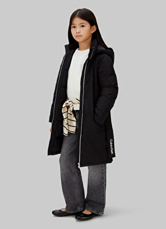 Calvin Klein Siyah Kız Çocuk Şişme Mont IG0IG03038BEH