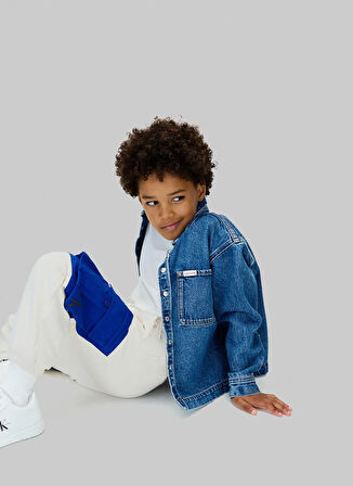 Calvin Klein Lastikli Paça Ekru Erkek Çocuk Eşofman Altı IB0IB02572PGB