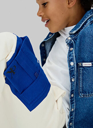 Calvin Klein Lastikli Paça Ekru Erkek Çocuk Eşofman Altı IB0IB02572PGB