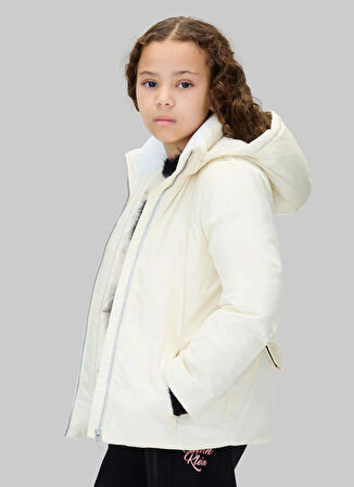 Calvin Klein Ekru Kız Çocuk Şişme Mont IG0IG02976PGB