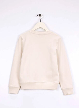 Calvin Klein Baskılı Erkek Çocuk Ekru Sweatshırt IB0IB02585PGB