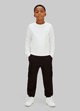 Calvin Klein Lastikli Paça Siyah Erkek Çocuk Eşofman Altı IB0IB02572BEH