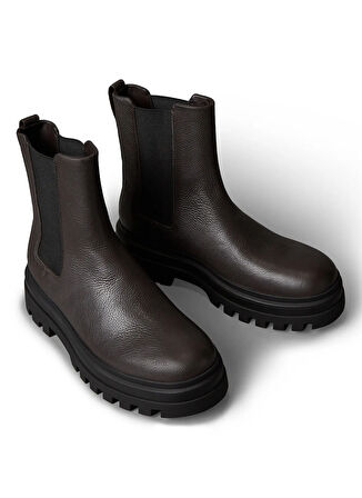 Calvin Klein Koyu Kahve Erkek Bot LUGGED CHELSEA BOOT HIGH LTH