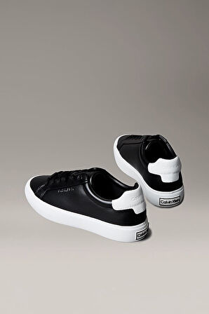 Kadın Bağcıklı Sneaker - Siyah/Beyaz | 40