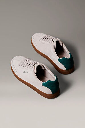 Erkek Cupsole Tabanlı Süet Sneaker - Krem | 45