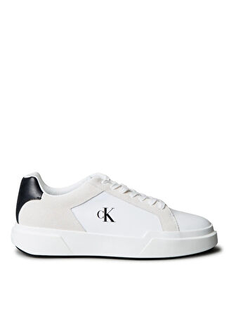 Calvin Klein Beyaz - Siyah Erkek Sneaker CHUNKY CUPSOLE LACEUP LTH MIX