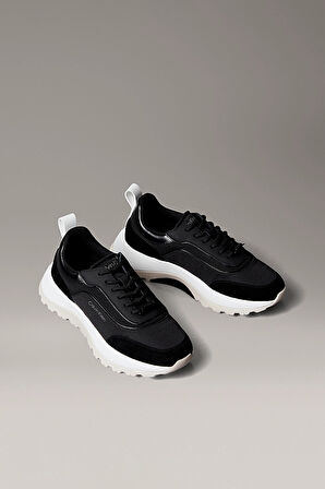 Kadın Kontrast Tabanlı Runner Sneaker - Siyah | 37