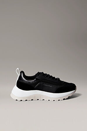 Kadın Kontrast Tabanlı Runner Sneaker - Siyah | 37