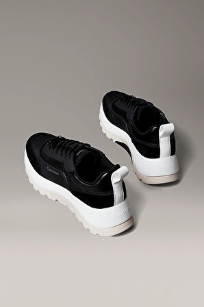 Kadın Kontrast Tabanlı Runner Sneaker - Siyah | 40