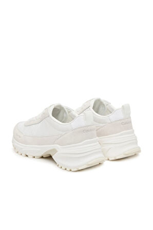 Kadın Süet Garnili Kalın Tabanlı Sneaker - Krem | 38