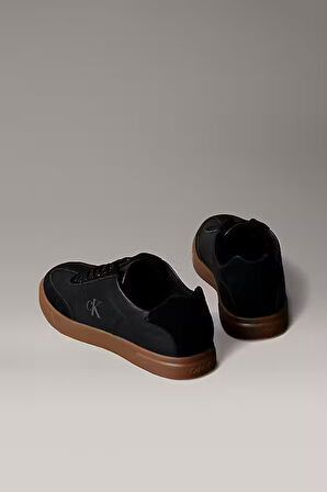 Kadın Karışık Materyalli Kontrast Tabanlı Sneaker - Siyah | 36