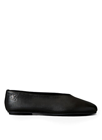 Calvin Klein Deri Siyah Kadın Babet HW0HW02810BEH