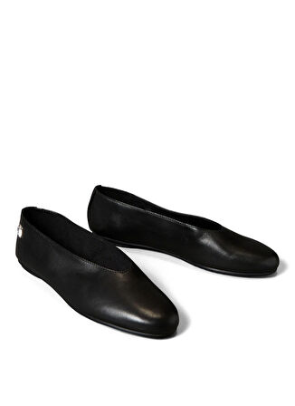 Calvin Klein Deri Siyah Kadın Babet HW0HW02810BEH