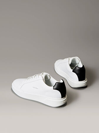 Calvin Klein Jeans Kalın Tabanlı Bağcıklı Deri Erkek Sneaker YM0YM01344-01W