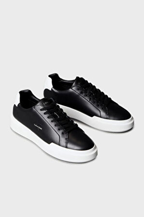 Calvin Klein Jeans Kalın Tabanlı Bağcıklı Deri Erkek Sneaker YM0YM01344-0GM