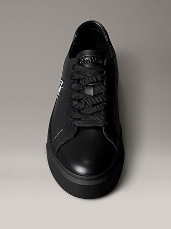 CALVIN KLEIN Kadın Marka Logolu Şık Görünüşlü Deri  Gündelik Kullanıma Uygun BLACK Sneaker YW0YW01945 0GJ